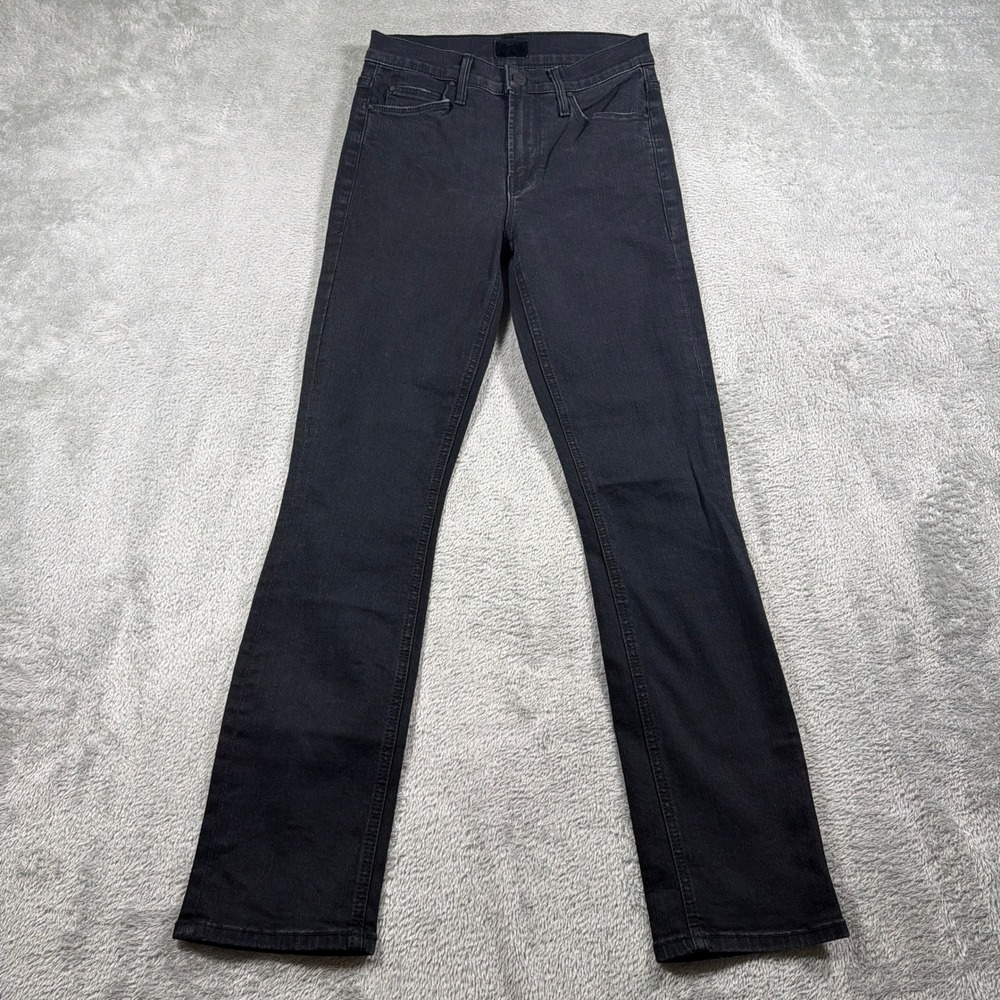 Mother Jeans Women 24 Black Denim Straight Leg High Rise